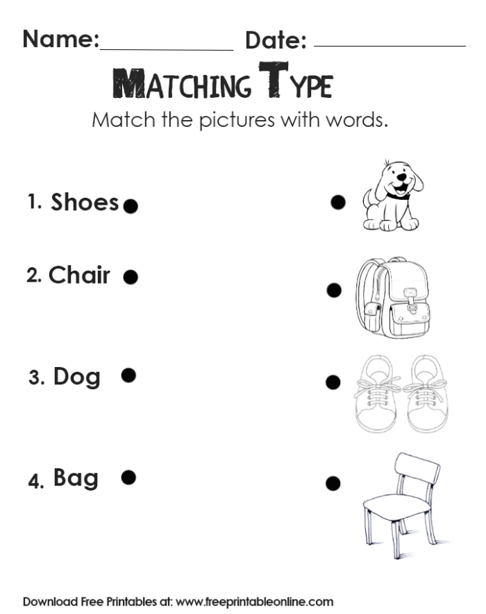 Sight Words Pattern Matching Exercise for Preschool Learners Image 4 Pre-K students matching identical sight words on a colorful pattern worksheet with visual learning activities