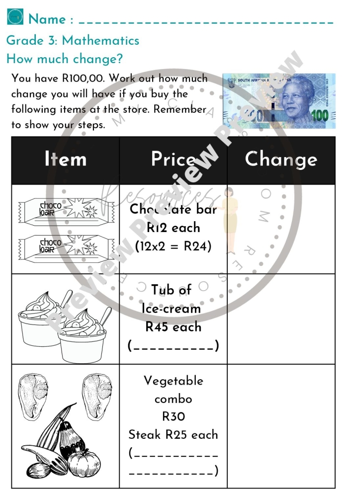 Math Facts Assessment worksheet for fourth graders focusing on multiplication and division fluency