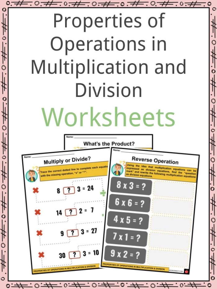 Multiplication and Division Practice Worksheet 23 for Fourth Grade Math Fourth grade student working on a multiplication and division practice worksheet