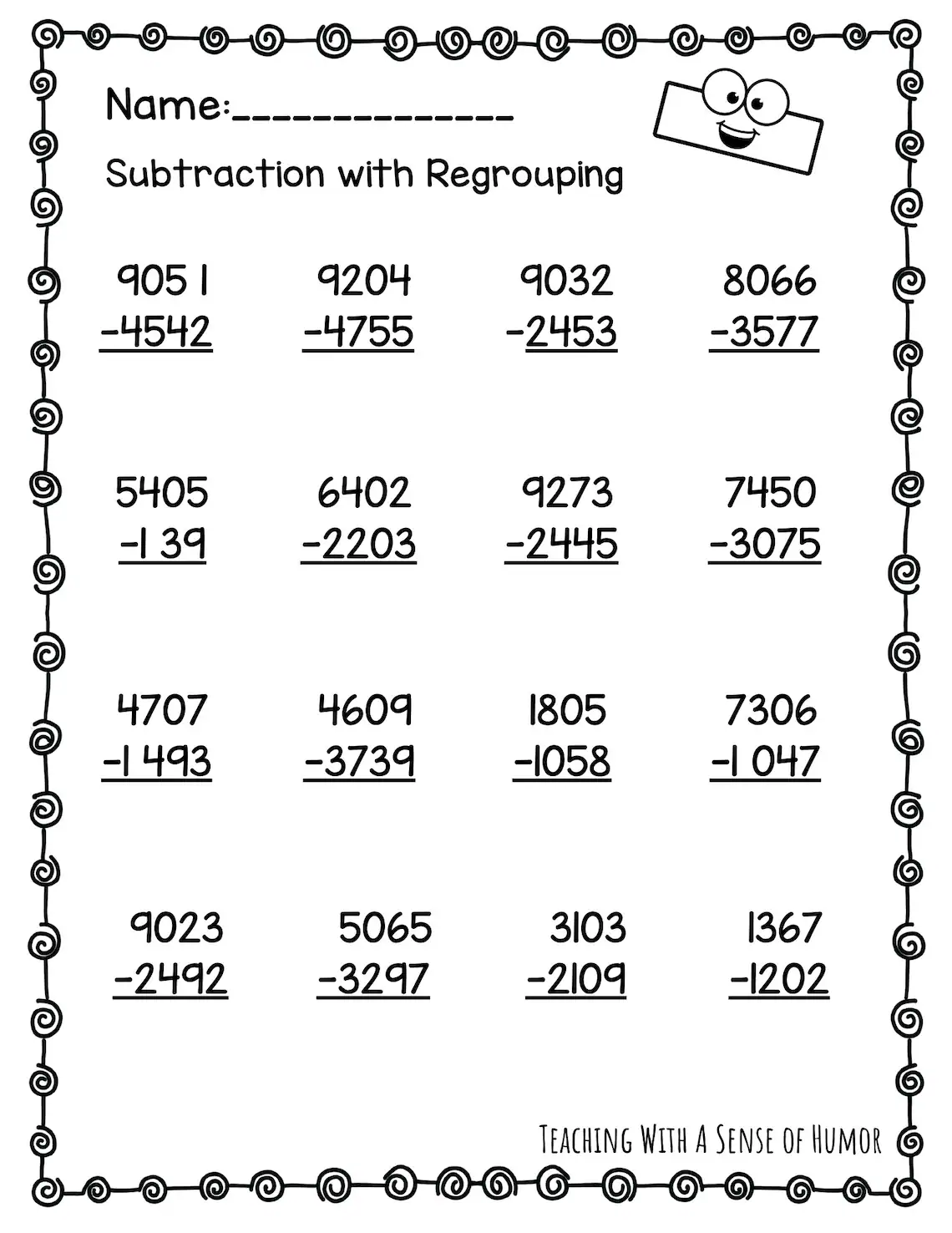 Addition and Subtraction Worksheet 5 Multiple Choice Math Practice Second grade students practicing addition and subtraction by filling in multiple choice bubbles