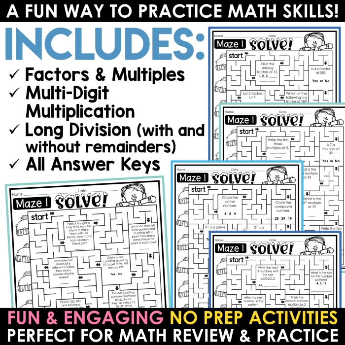Multi-Digit Multiplication and Division Fifth Grade Math Worksheet 19 Fifth grade geometry worksheet featuring multi-digit multiplication and division practice problems
