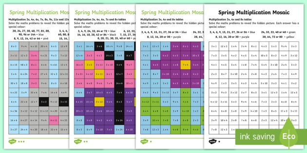 Math Mosaic worksheet featuring two-digit addition and subtraction problems for second graders to solve and color. Engaging math activity for enhancing measurement skills in second grade.