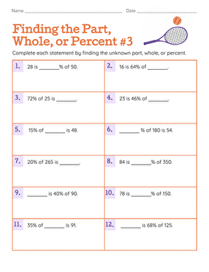 Sixth grade student practicing math skills by solving a calculating percentages maze worksheet 12