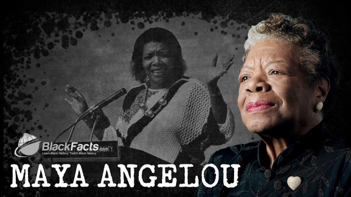 Maya Angelou worksheet for second graders introducing her life and achievements
