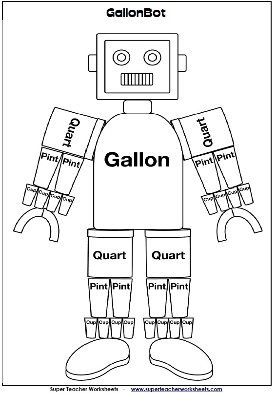 Measurement worksheet for Second Grade Colorful Measurement Mania worksheet featuring cups, pints, and quarts for second graders. Engaging activity sheet designed to enhance kids' understanding of liquid measurements.