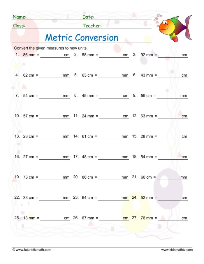 Grammar and Mechanics worksheet for Fourth Grade Units of Measurement worksheet for fourth graders, showcasing various measurement types and their uses. Engaging quiz-style activity for improving grammar and mechanics skills.