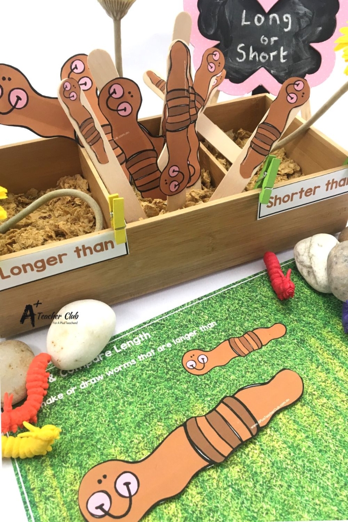 Engaging Measuring Worms Worksheet for Second Graders Colorful illustration of a second-grade student measuring worms for a geography worksheet