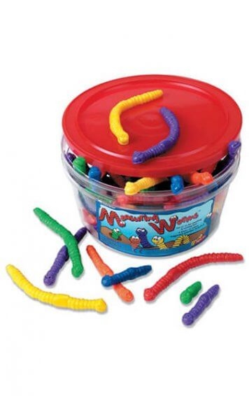 Engaging Measuring Worms worksheet for young learners to explore measurements Colorful worksheet featuring worms for measurement activities in a second-grade geography lesson
