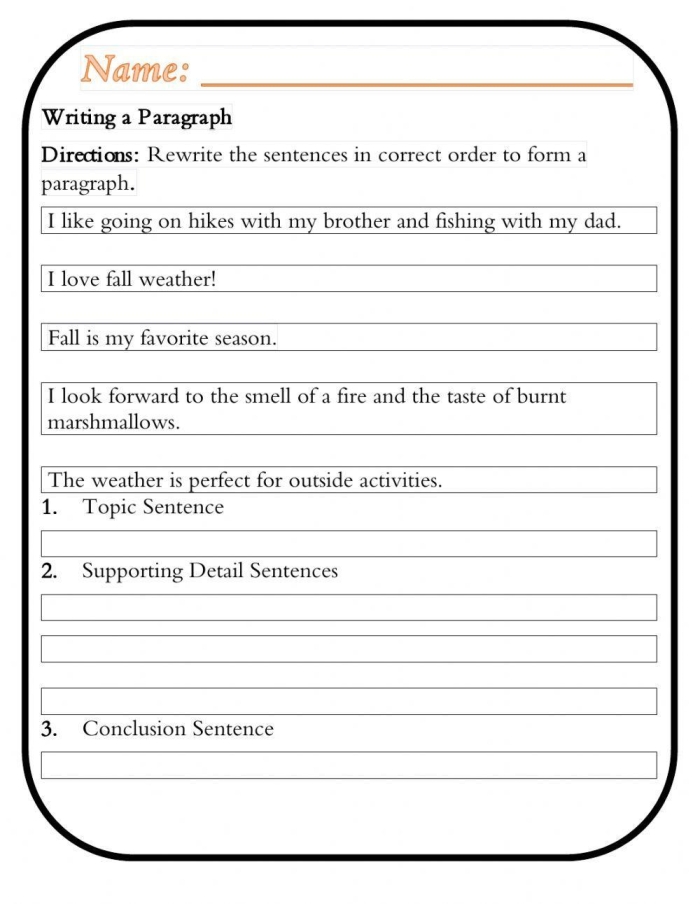Worksheet designed to help fourth graders organize their thoughts for writing about a memorable experience. Organization in Writing worksheet for fourth-grade students.