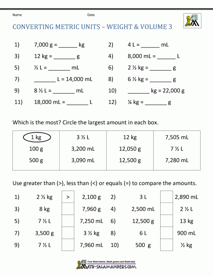Subtraction worksheet for Fifth Grade Metric Measurement Conversion worksheet for fifth graders focusing on subtraction exercises. Engaging activities to help students learn metric symbols and values.