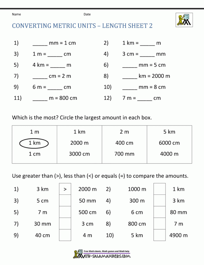 Interactive exercises to learn metric system symbols and values Metric Measurement Conversion worksheet for fifth-grade subtraction practice