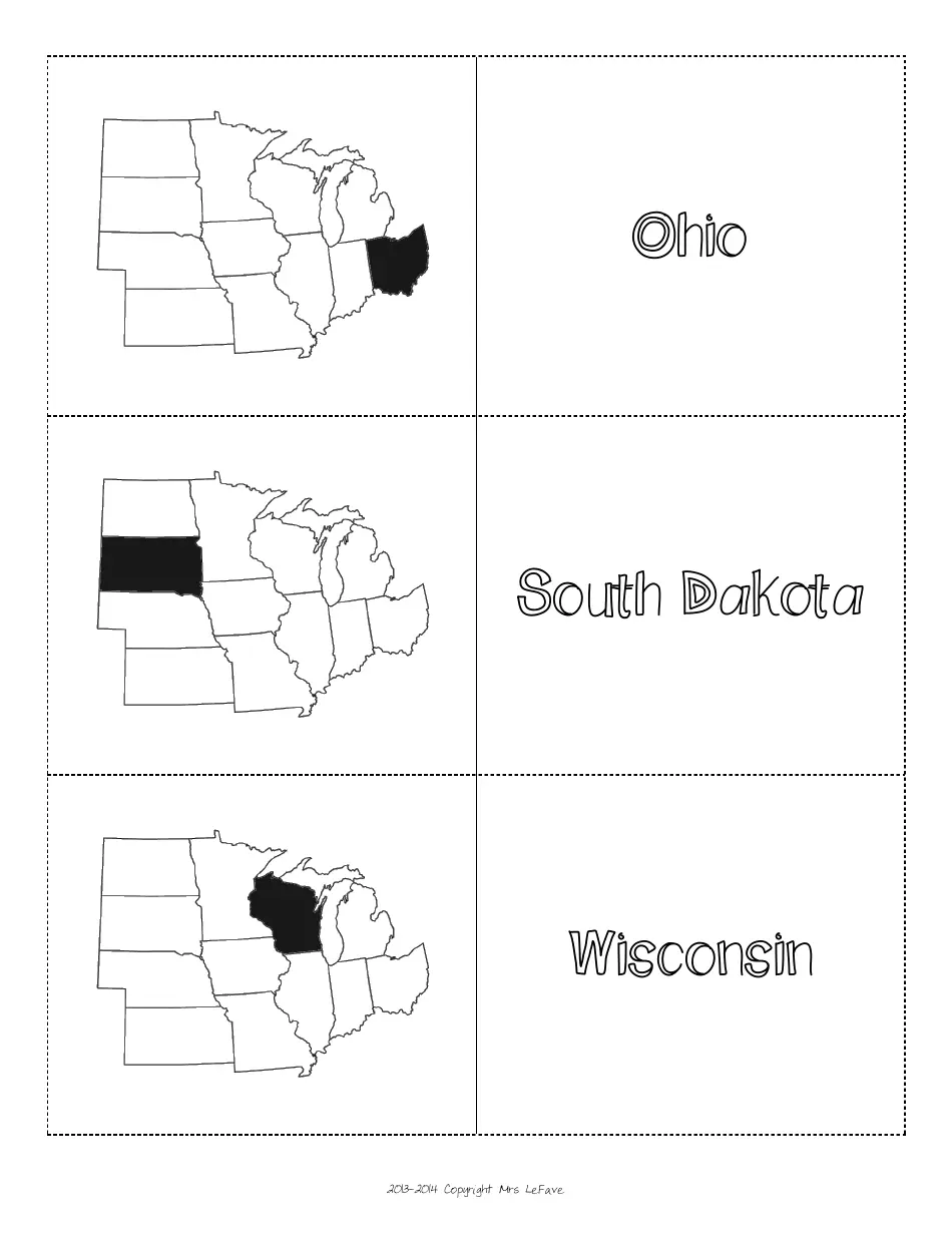 Midwestern States Worksheet Map Activity 6 Third grade worksheet featuring an outline map of the Midwest for practicing place value state identification