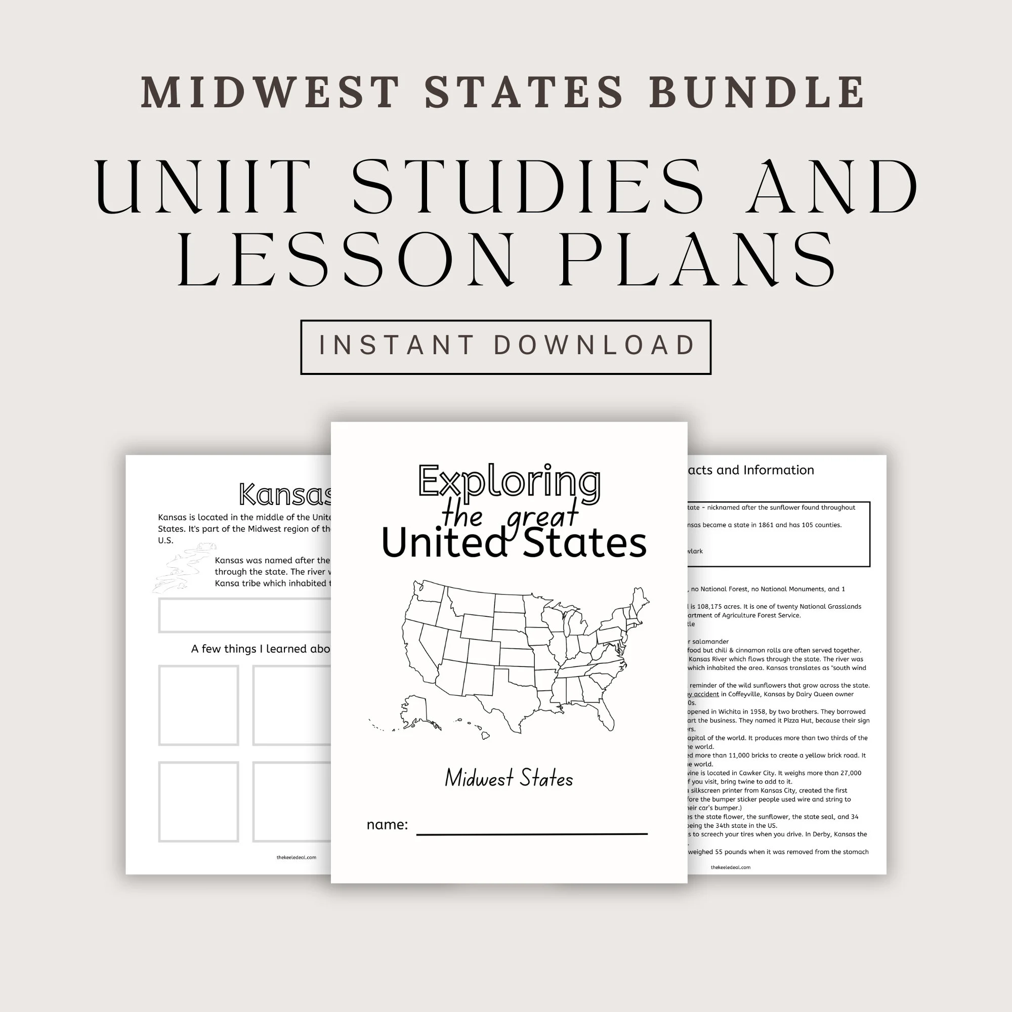 Midwestern States Geography Worksheet 8 Third grade geography worksheet featuring a blank map of the Midwestern states for place value practice