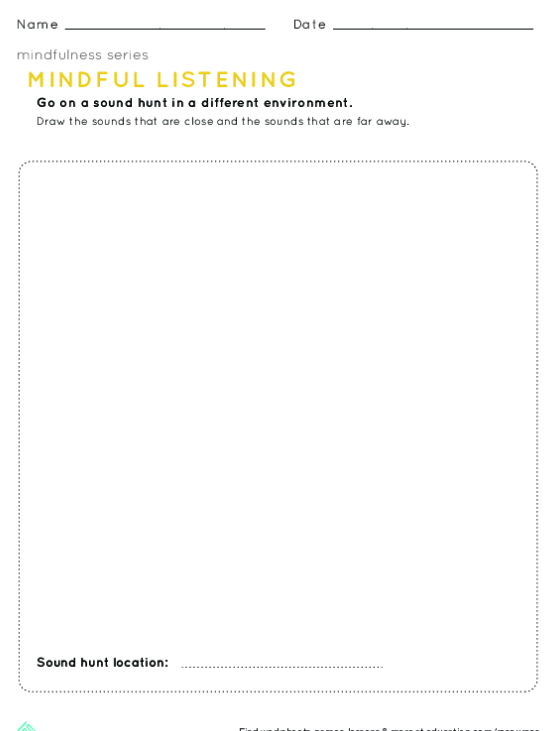 Owl Listening Exercise: Children Practice Mindful Sound Awareness A young child wearing owl ears listens carefully during a mindful sound hunt activity in a classroom setting