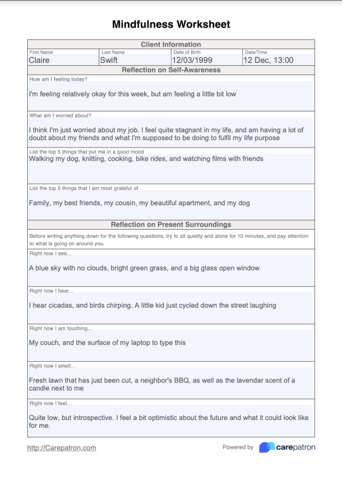 Children exploring five senses with mindfulness activities in a pre-K worksheet about being present in the moment