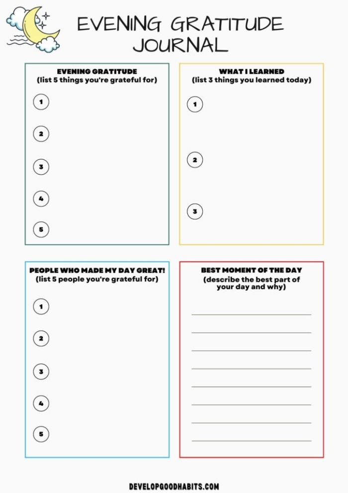 Preschool children exploring mindfulness through five senses activities on a worksheet