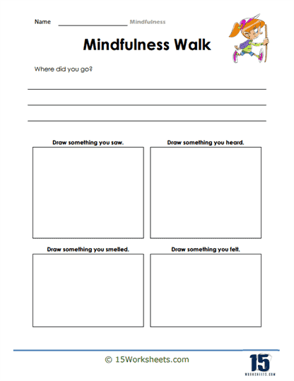 Worksheet image for teaching intentions in social-emotional learning Mindfulness Practice worksheet for setting intentions in sixth-grade students