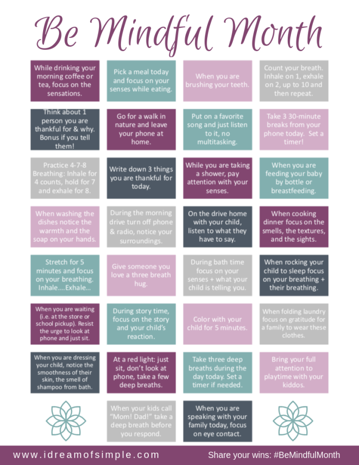 Pre-K students using their five senses to explore the present moment on a mindfulness worksheet