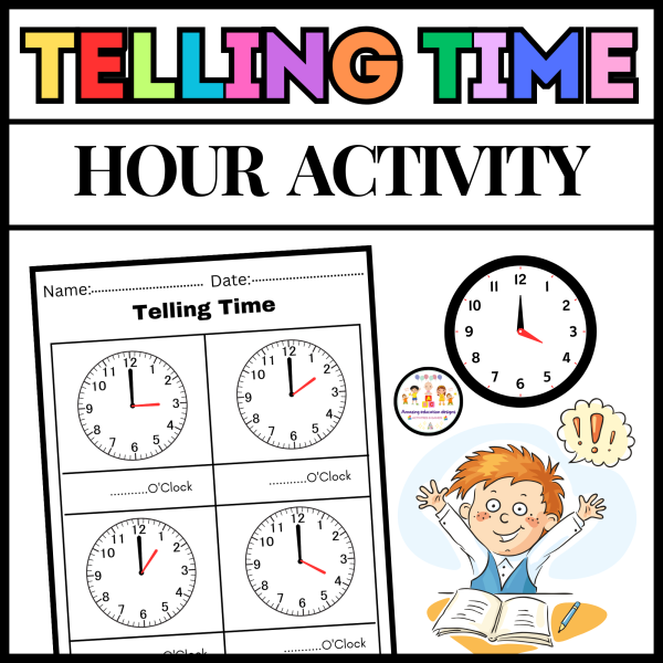 Third grade student completing a worksheet on calculating minutes in an hour