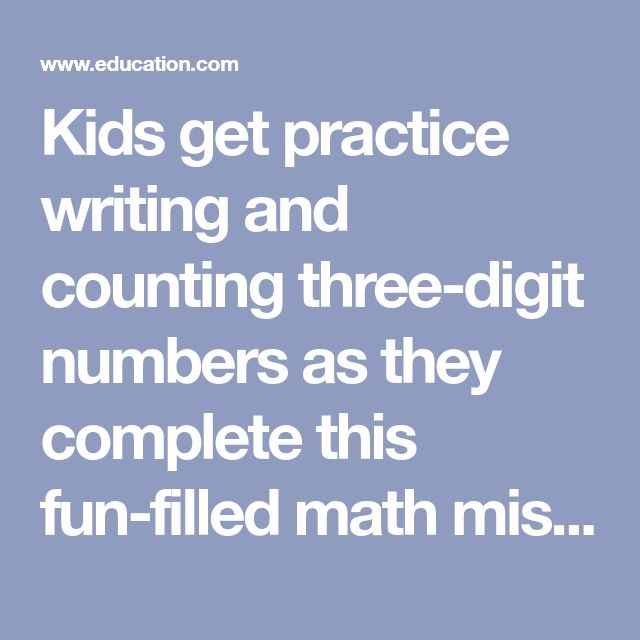 Kindergarten student filling in missing three-digit numbers on a Jungle Joe math worksheet