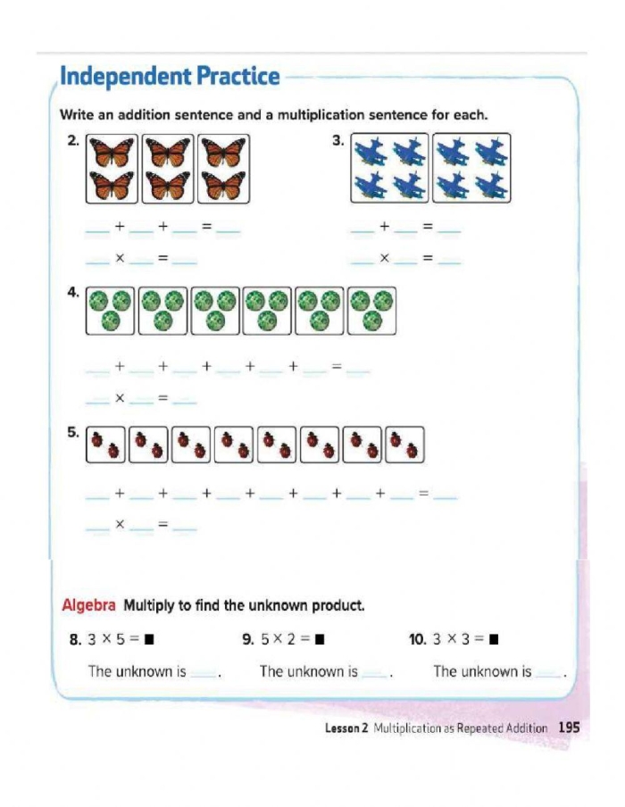 Multiplication and Addition Worksheet for Grade 4 Math Practice Fourth grade math worksheet featuring twenty-four mixed multiplication addition and subtraction problems