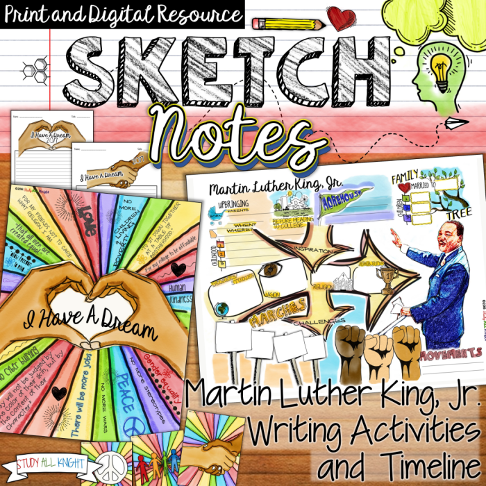 Martin Luther King Jr. Cut-and-Paste Timeline worksheet for third graders learning about his life