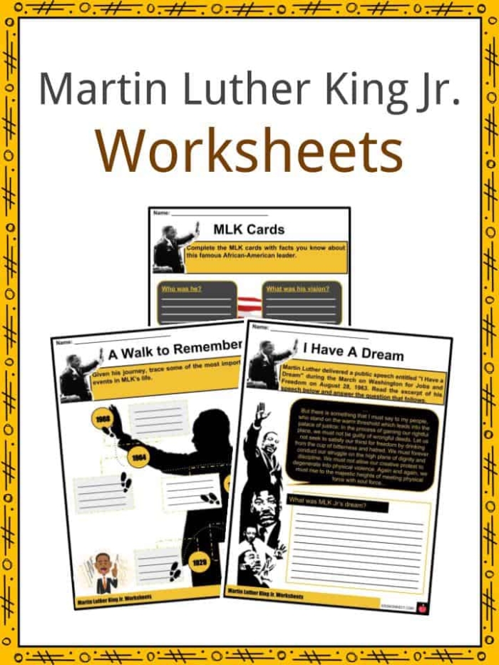 Third grade students completing a cut-and-paste timeline activity about the life events of Martin Luther King Jr.