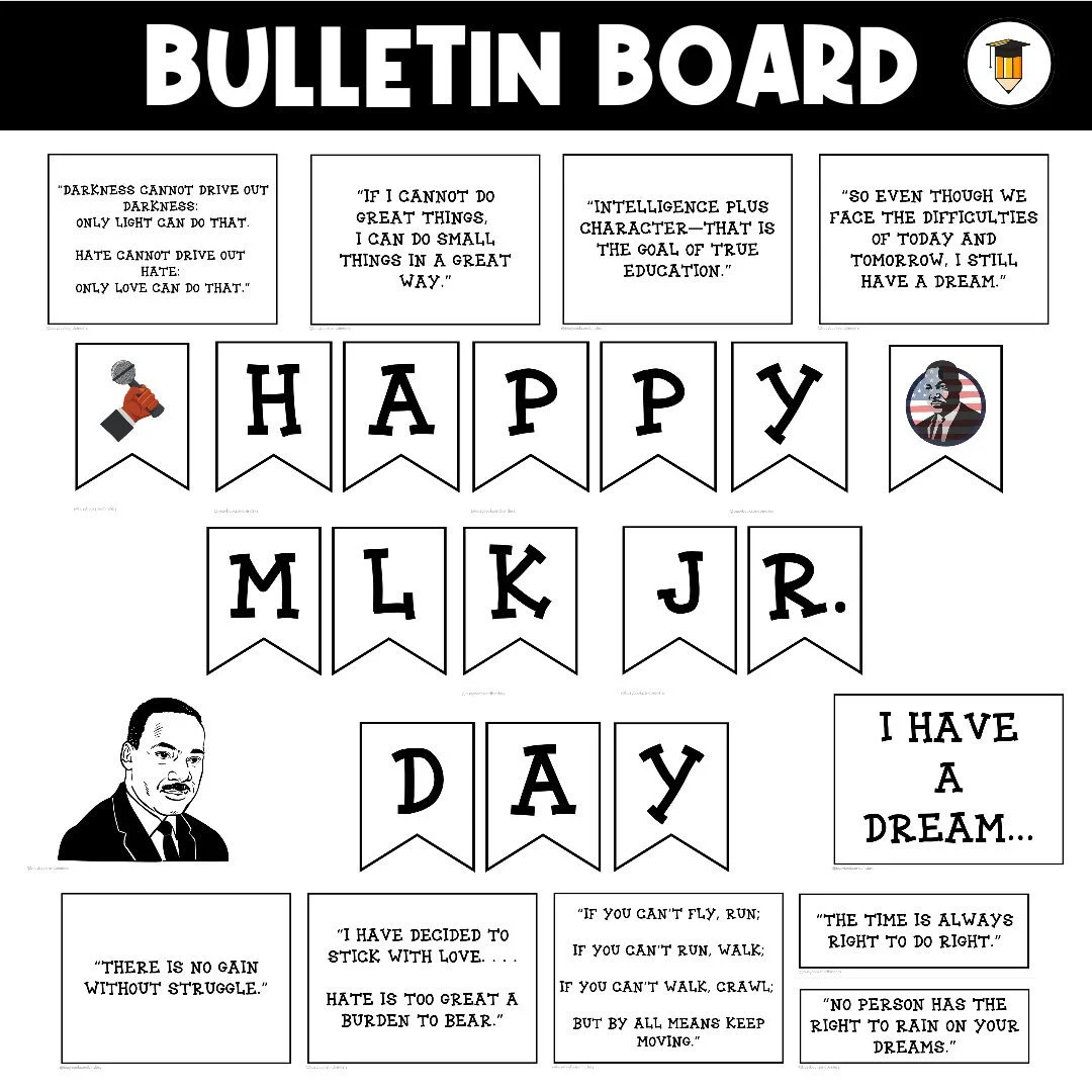 Martin Luther King Jr. Cut-and-Paste Timeline worksheet for third graders learning about his life