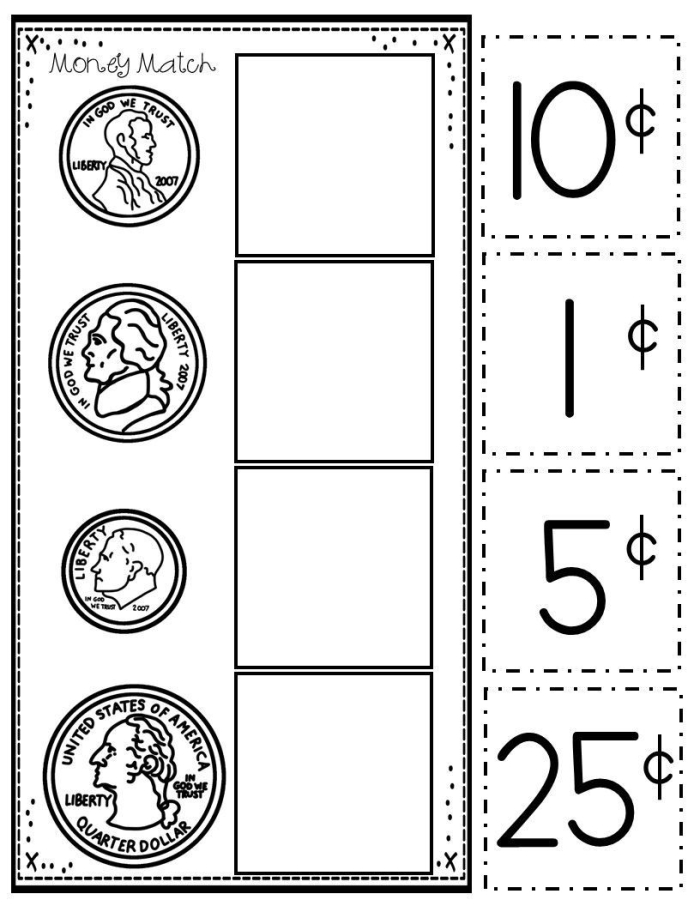 Coin and Dollar Addition Practice Activity for Young Learners Second grade student practicing addition of dollars and coins to calculate the total cost of items on a money math worksheet