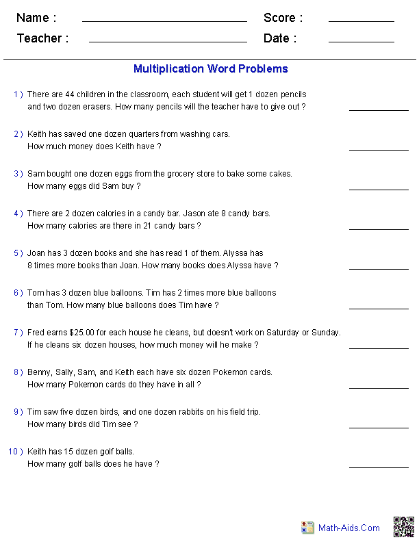 Third grade multiplication word problems worksheet focusing on money-related scenarios
