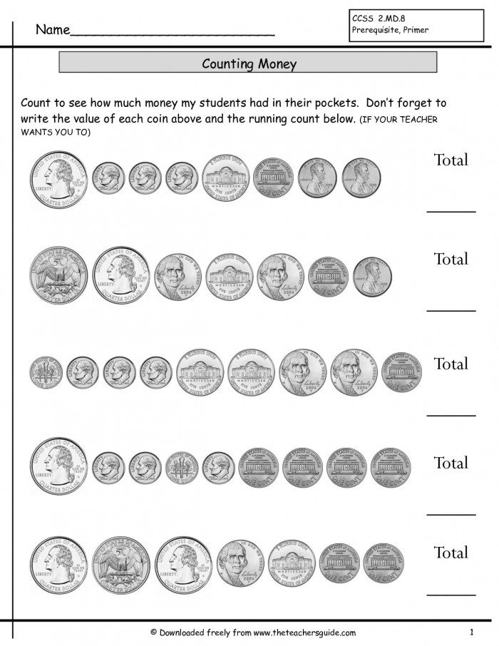 Coin and Dollar Addition Worksheet for Second Grade Number 23 Second grade student practicing addition with dollar bills and coins worksheet