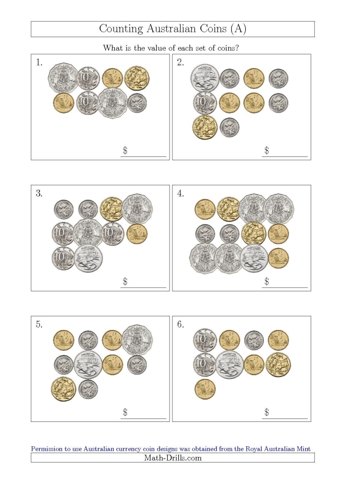 Counting coins and dollar bills worksheet for second grade students number 25 Second grade math worksheet featuring coin and dollar addition problems for classroom practice