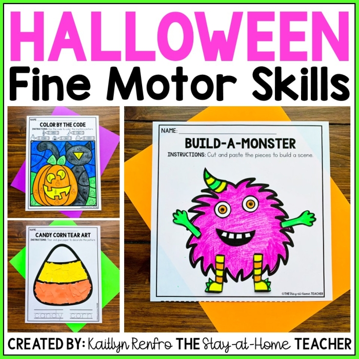 Colorful monster cards for the Monster Match worksheet designed for first graders. Engaging memory game activity featuring spooky characters.