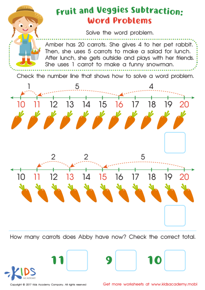Worksheet showing engaging subtraction word problems with a monster theme for kids Colorful worksheet featuring monster-themed subtraction word problems for second graders