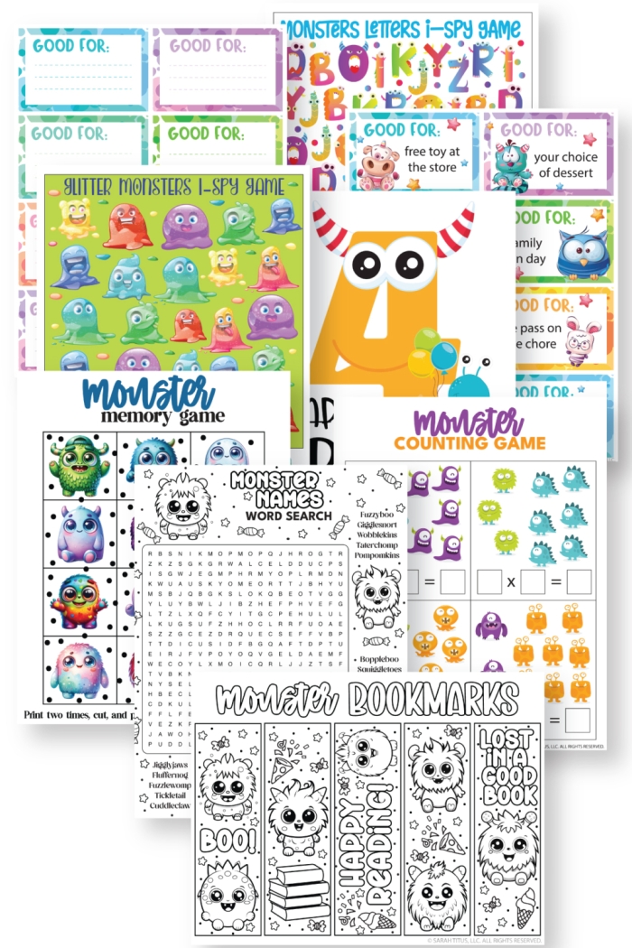Engaging Monster Subtraction Word Problems for Second Grade Students Colorful worksheet featuring monster-themed subtraction word problems for second graders
