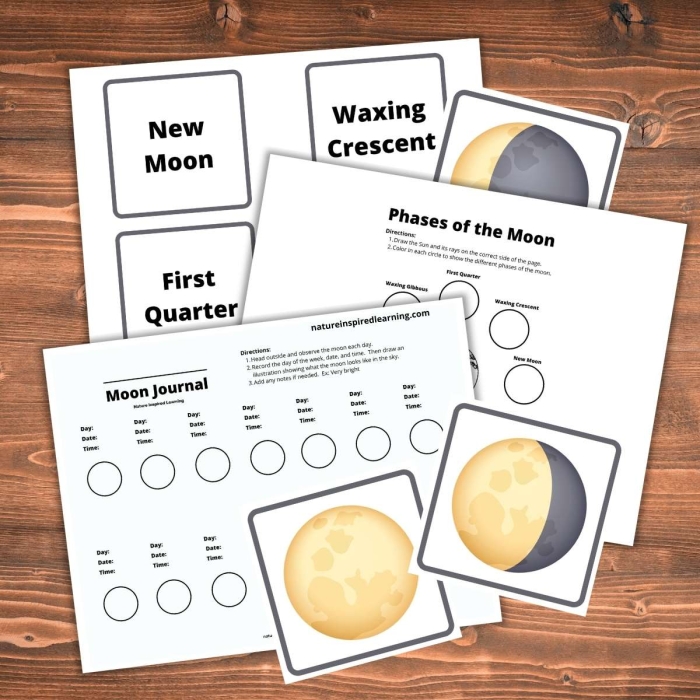 Moon Phases Drawing Activity for Elementary Science Learners Third grade students drawing and labeling the eight phases of the moon on a worksheet