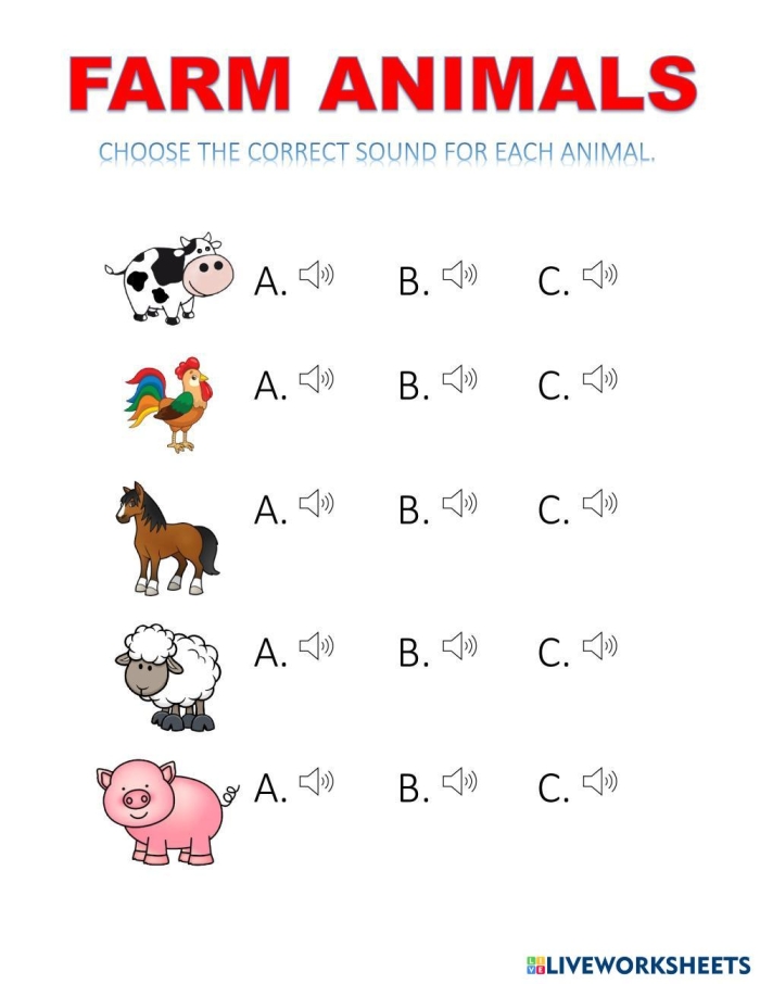 Colorful worksheet featuring animals for preschool counting and comparison activities