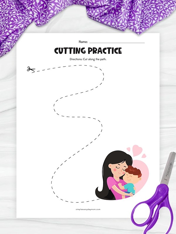 A vibrant coloring page depicting the special bond between a mother and her child