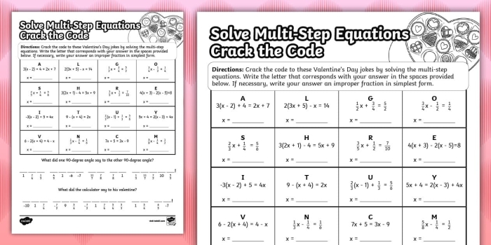 History worksheet for Eighth Grade Interactive worksheet for eighth graders to solve multi-step equations and crack the code. Multi-Step Equations: Crack the Code activity for engaging math practice.