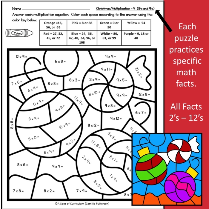 Third grade multiplication color by number activity featuring gumballs and math problems Colorful gumballs in a machine with multiplication problems and a color key for third graders to solve and color