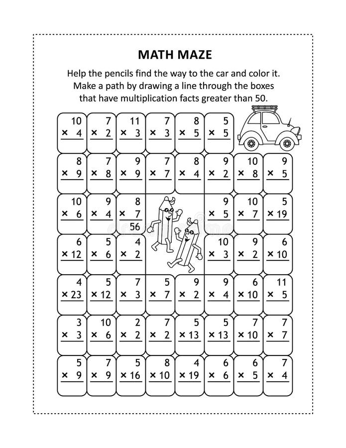 Explore the fun of solving the multiplication and division maze! Multiplication and division maze worksheet for third graders to enhance math skills