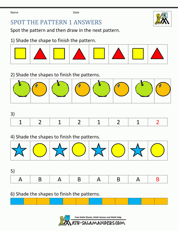 Multiplication worksheet for third graders focusing on finding patterns in numbers