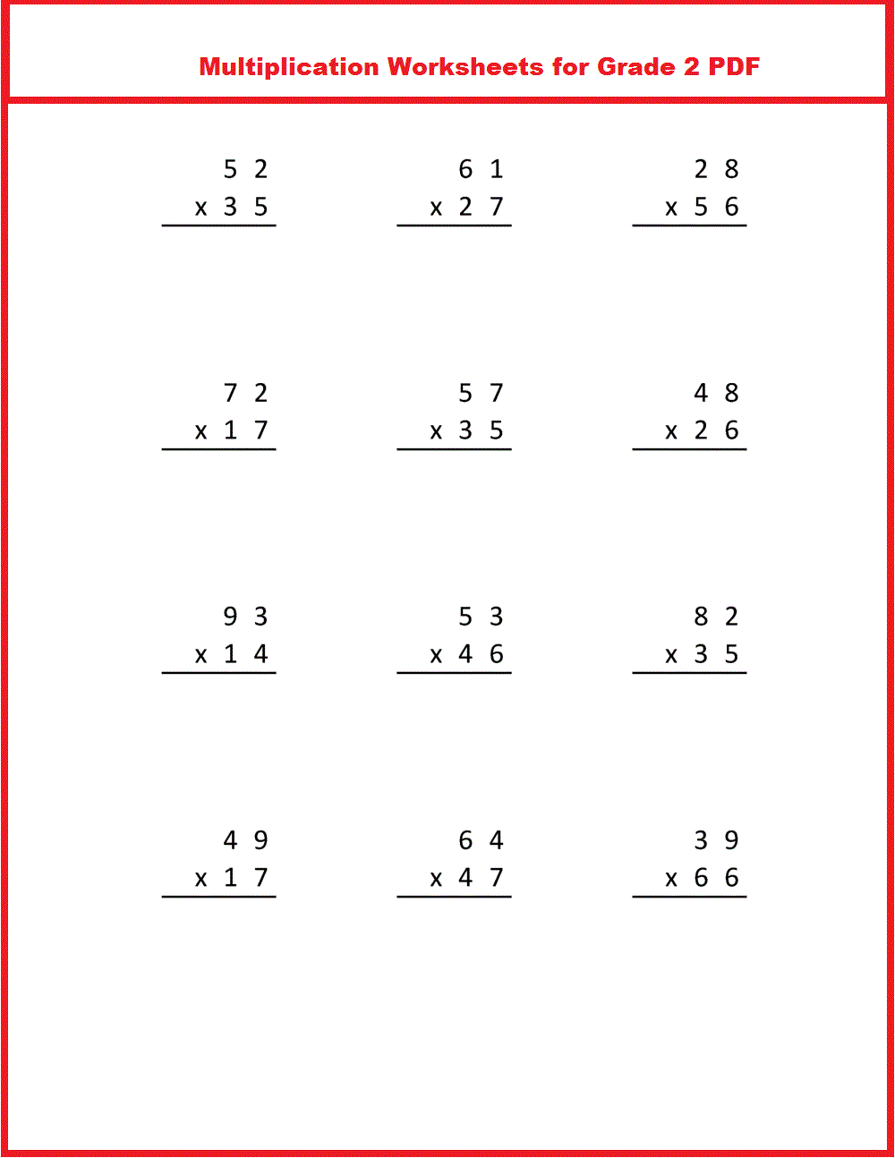 Fun math practice worksheet focusing on multiplication by two for learners Multiplying by two worksheet for third grade students to enhance math skills