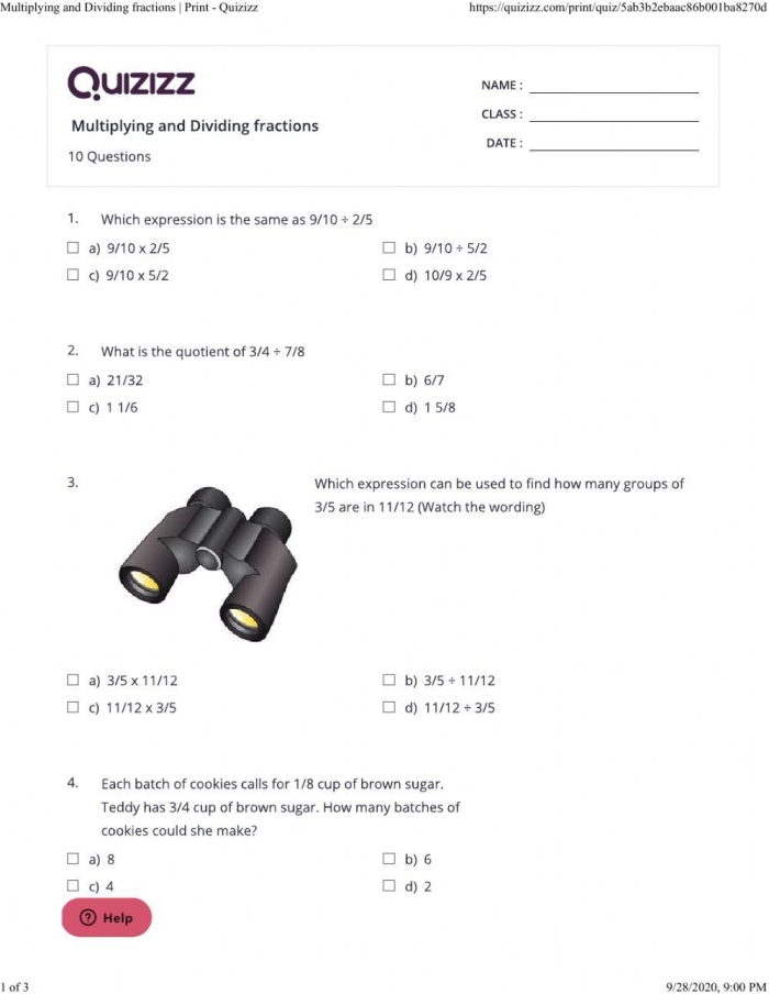 Multiplying and Dividing Rational Numbers practice worksheet for 7th grade students Worksheet featuring problems on multiplying and dividing rational numbers for seventh graders