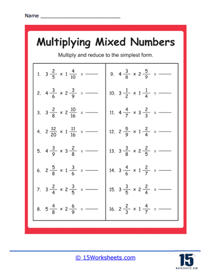Fifth grade earth and space science worksheet for multiplying mixed numbers by fractions