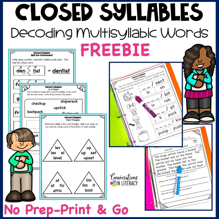 Worksheet showcasing students matching multisyllabic words with R-controlled vowel combinations