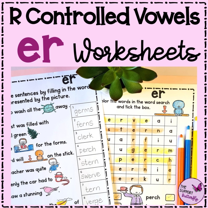Students engaging with the Multisyllabic Words with R-Controlled Vowels: Stand Up! worksheet