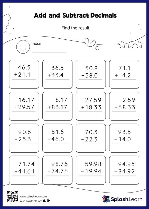 Mummy Math worksheet featuring adding decimals for fifth graders to decode a Halloween word