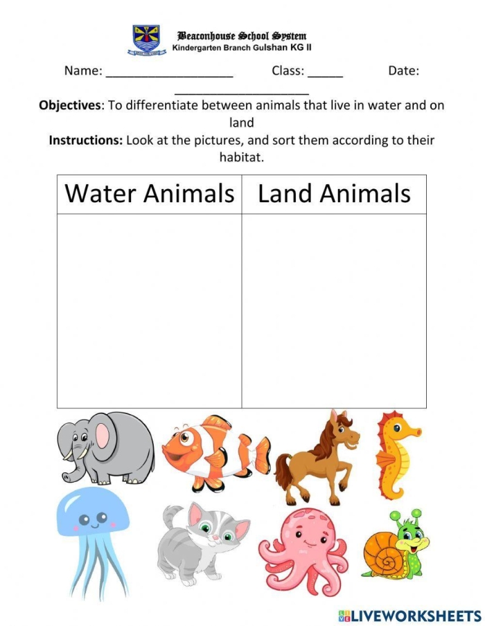 Engaging visual for Pre-K learners exploring global ecosystems and wildlife Colorful illustration of various plants and animals in diverse habitats for the My Animal Habitat worksheet