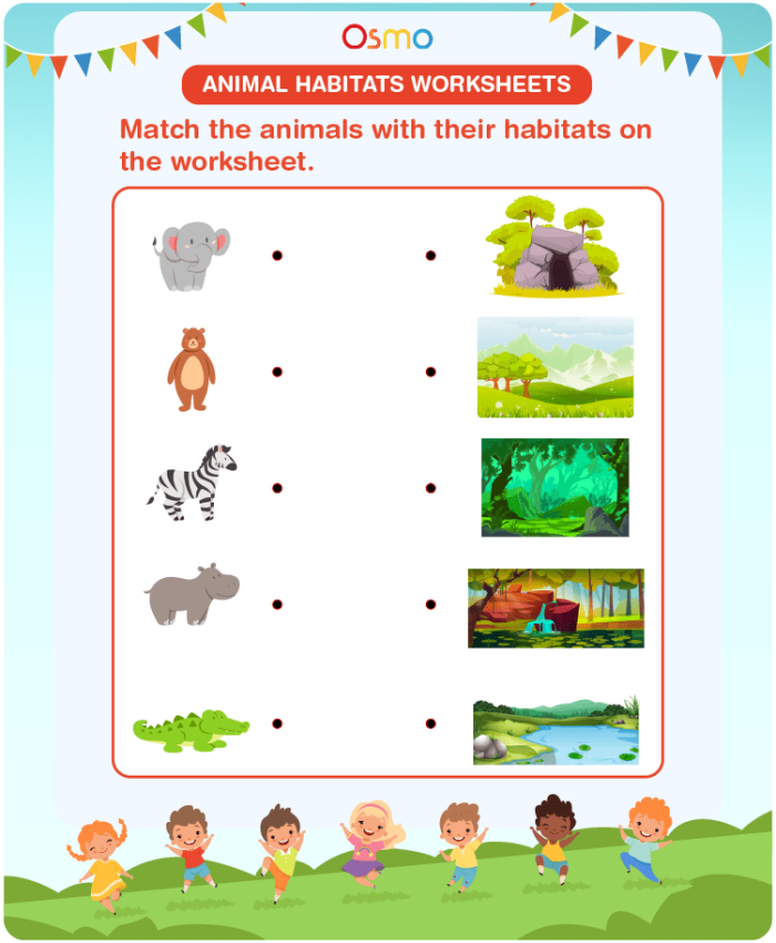 Life Science worksheet for Pre-K A colorful My Animal Habitat worksheet designed for Pre-K students to explore various plants and animals. Engaging activity sheet for young learners to understand global habitats.